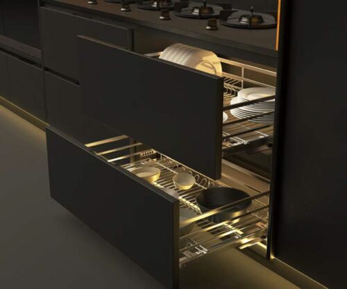 Bộ rổ xoong nồi Cappella Hafele 549.08.024 Inox 304